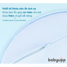 Gối cao su non chống méo đầu, bẹp đầu, nghẹo cổ, còm lưng cho bé. Gối cho trẻ sơ sinh Babyupp