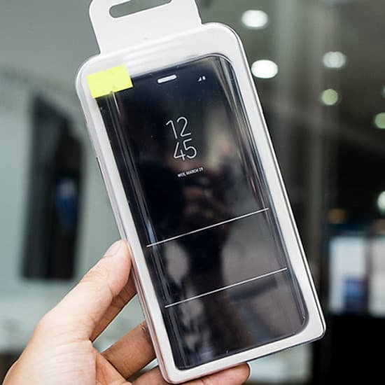 Bao da tráng gương cho Samsung Galaxy Note 8 nắp gập 2 mặt 
