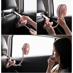 Quạt Mini Tích Điện Kẹp Gấp Di Động Điều Chỉnh Góc Gió Linh Hoạt GF-28