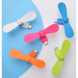 Quạt Mini Cắm Cổng Sạc Điện Thoại - GIAO MÀU NGẪU NHIÊN ( 01 BỘ )