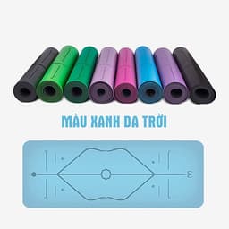 Thảm tập Yoga định tuyến chống trượt BSM008 cao su tự nhiên cao cấp – Tặng túi đựng thảm và dây đeo thảm