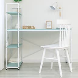 Bàn Làm Việc BEYOURs Neuly Table Gỗ Chân Sắt Phối Kệ Sách Đa Năng