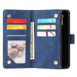 For iPhone 11 iPhone 11 pro iPhone 11 pro max PU Leather Side Magnetic Buckle Multi-card Bracket Full Protective Case with Zipper Wallet Style:iPhone 11 Pro