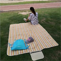 THẢM DÃ NGOẠI, DU LỊCH, PICNIC CAO CẤP - Chống thấm nước, họa tiết caro, gấp gọn tiện lợi - 2 kích thước khách chọn màu!