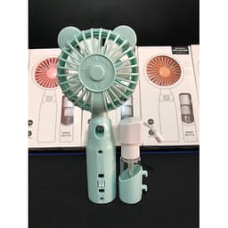 Quạt cầm tay mini có phun sương chất liệu nhựa ABS bền đẹp thiết kế đáng yêu có cổng sạc hình tai gấu