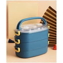 Bộ Hộp Cơm Giữ Nhiệt 2 Lớp 2 Tầng 2 Ngăn INOX304 Thiết Kế Hiện Đại