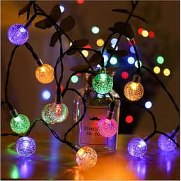 Dây Đèn Trang Trí 8M - 40 Bóng Tròn Bọt Khí Độc Đáo Trang Trí Noel , Lễ , Tết 
