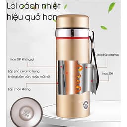 Bình Giữ Nhiệt Nóng, Lạnh Inox, Bình Lưỡng Tính  Ly, Cốc Cách Nhiệt Cao Cấp , 1000ml 2 Lớp, Có Tấm Lọc, Giữ Nhiệt Lên Đến 8 Tiếng