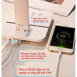 Đèn Bàn Học LED USB Di Động Cao Cấp Có Thể Gập Hai Chỗ – 03 Chế Độ Ánh Sáng Vàng Bảo Vệ Mắt Chống Cận - Hàng Chính Hãng  miDoctor