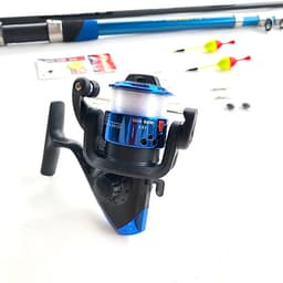 Bộ cần câu máy T1999 rút gọn, đặc biệt tặng 1 cần tay shimano 2m7 kèm các phụ kiện khác