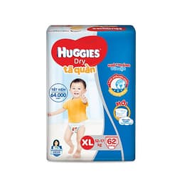 Tã quần Huggies Super Jumbo M74 - L68 - XL62 - XXL56 [Tặng khăn ướt 64 tờ] 