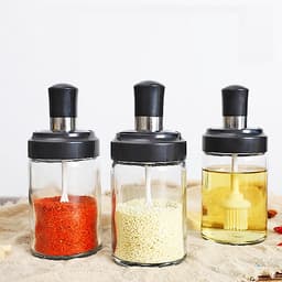 Lọ đựng gia vị - Hũ gia vị kèm muỗng không thể thiếu trong gia đình