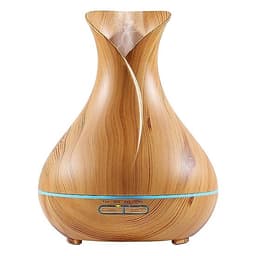 MÁY XÔNG TINH DẦU Chuyên Dụng Cho Phòng Lớn Tích Hợp Điều Khiển Vân Gỗ Cao Cấp - Máy Phun Sương Công Nghệ Siêu Âm, Đèn LED 7 Màu Tùy Chọn