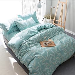 Bộ chăn ga gối cotton PL1  Lá tre xanh 