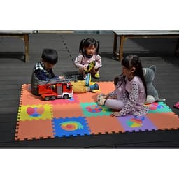 Thảm xốp lót sàn cho bé - đơn màu (10 miếng, diện tích 1m2) Smile Puzzle _KHÔNG MÙI TIÊU CHUẨN CHÂU ÂU