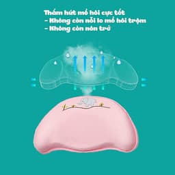 Gối cao su non cho bé cao cấp. Gối chống bẹp đầu, méo đầu, móp đầu cho em bé và trẻ sơ sinh Babyupp. Tặng kèm cẩm nang chăm sóc bé