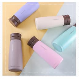 Bình Giữ Nhiệt Lock&Lock Macaron 450ml LHC4230 - Hàng Chính Hãng, Chất Liệu Thép Không Gỉ, Có Lưới Lọc Trà Tiện Dụng Kèm Ống Hút Inox 304