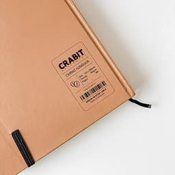 Sổ tay Crabit Notebuck Coffeeine - Espresso ruột  Dotgrid 180 trang (14.5 x 20.8 cm) 
