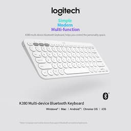 Logitech K380 Wireless Bluetooth 3.0 Keyboard EASY-SWITCH Keyboard Multi-device Connection Multiple Operating Systems
