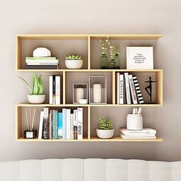 Kệ Sách Gỗ Treo Tường 4 Tầng Đơn Giản Mà Đẹp SIB DECOR (Nhiều màu)