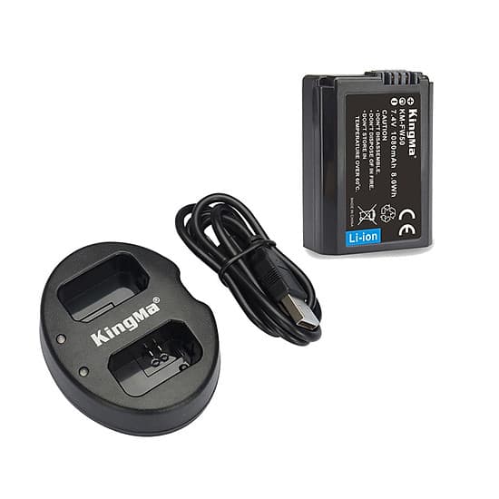 2 Pin + 1 Đốc sạc đôi Sony NP-FW50 - Chính hãng KingMa