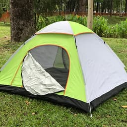 Lều cắm trại 4 người tự bung chống thấm kích thước 200 x 200 x 120cm nặng 1.7kg, liều cắm trại 2 cửa mini dùng để đi du lịch dã ngoại câu cá tiện lợi - [TẶNG ĐÈN PIN LED DÃ NGOẠI ĐA NĂNG]