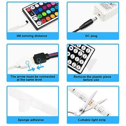 Cuộn Đèn LED Trang Trí Quấn Cây RGB Siêu Sáng, Dài 5M Kèm Remote 44 Phím
