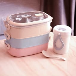 Hộp Cơm Giữ Nhiệt INOX304 Hiện Đại Kèm Hộp Đựng Canh Soup