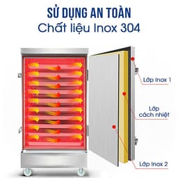 Tủ Hấp Giò Chả Bằng Điện 6 Khay NEWSUN Việt Nam Chính Hãng
