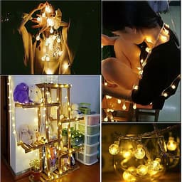 Dây Đèn Trang Trí 8M - 40 Bóng Tròn Bọt Khí Độc Đáo Trang Trí Noel , Lễ , Tết 