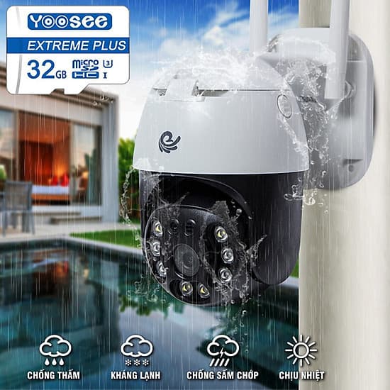 Camera Ip Wifi Ngoài Trời CareCam CC8031 Xoay 360 Độ 3.0MP Full HD 1536P - Hàng Chính Hãng