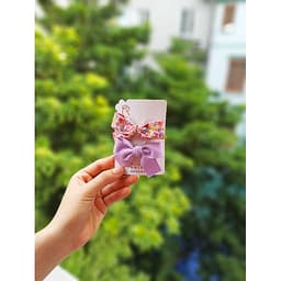 Kẹp tóc cho bé gái set 2 chiếc đính nơ rất dễ thương PK36