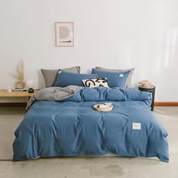 Bộ 4 món chăn ga gối cotton Tici cao cấp TC45 hàng đẹp (set gồm 1 ga, 1 chăn có khóa lồng được ruột, 2 vỏ gối)