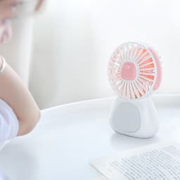Quạt mini tích điện đáng yêu sạc điện nhanh kiêm đèn ngủ thông minh Jisulife F3 – Quạt điện nhỏ để bàn hoạt động yên tĩnh liên tục 24 giờ không gây ồn - Hàng chính hãng 