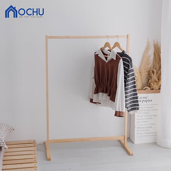 Giá Treo Quần Áo Gỗ Thông OCHU - Single Hanger