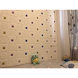 Bộ 10 Miếng Xốp Dán Tường 3D Chịu lực, chống nước, chống ẩm mốc 70x77cm DT26