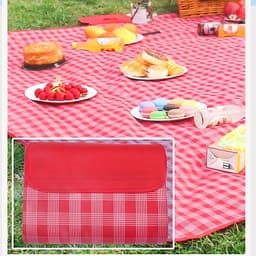 THẢM DÃ NGOẠI, DU LỊCH, PICNIC CAO CẤP - Chống thấm nước, họa tiết caro, gấp gọn tiện lợi - 2 kích thước khách chọn màu!