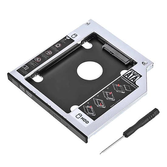 Caddy bay chuẩn SATA 9.5mm 12.7mm nhôm sần cao cấp, tặng tovit