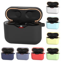 Silicone Case for SONY WF-1000XM3 Bluetooth Earphone Charging Box Cover Soft Shell with Anti-lost Hook