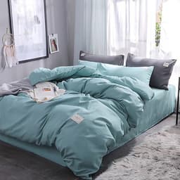 Bộ 4 món chăn ga gối cotton Tici cao cấp TC45 hàng đẹp (set gồm 1 ga, 1 chăn có khóa lồng được ruột, 2 vỏ gối)