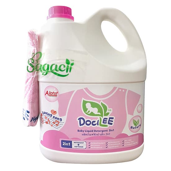 Dung Dịch Giặt Xả Quần Áo Em Bé 2in1 Docilee + Tặng Kèm Khăn