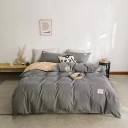 Bộ 4 món chăn ga gối cotton Tici cao cấp TC45 hàng đẹp (set gồm 1 ga, 1 chăn có khóa lồng được ruột, 2 vỏ gối)