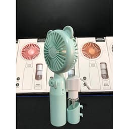 Quạt cầm tay mini có phun sương chất liệu nhựa ABS bền đẹp thiết kế đáng yêu có cổng sạc hình tai gấu