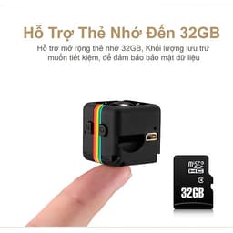 Camera Hành Trình Siêu Nhỏ Quay Đêm Hồng Ngoại Tầm Nhìn Xa Phân Giải Cao SQ11 Full HD 1080 12M