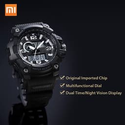 Đồng Hồ Điện Tử Xiaomi Twentyseventeen Màn Hình Kép Dùng Ngoài Trời Quay Số Hiển Thị Thời Gian Kép Lịch Đếm Ngược Hàng Ngày Chống Thấm Nước
