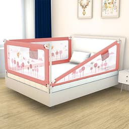 Thanh chắn giường cho bé an toàn cao cấp chống kẹt, cao tới 105cm, hạ được 1 góc, 24 nắc điều chỉnh mẫu mới nhất trượt lên xuống (Giá 1 thanh) 