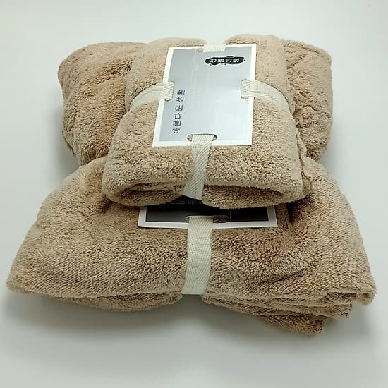 Combo 2 Khăn Tắm Hàn Quốc Cotton Siêu Mịn - Hàng Nhập Khẩu