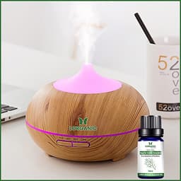 Combo máy khuếch tán/ máy xông tinh dầu Lorganic Bí Ngô FX2055 + tinh dầu bạch đàn chanh Lorganic (10ml) LGN0364/ Thích hợp xông phòng 15-40m2.