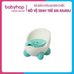Bô vệ sinh trẻ em Kiu Kiu Babyhop cho bé từ 6 tháng đến 5 tuổi chống trơn trượt có chỗ dựa và khay
