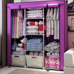 Tủ Quần Áo miDoctor Cải Tiến Thế Hệ Mới, Tủ Vải Quần Áo 3 Buồng 8 Ngăn 1,7m Cao Cấp